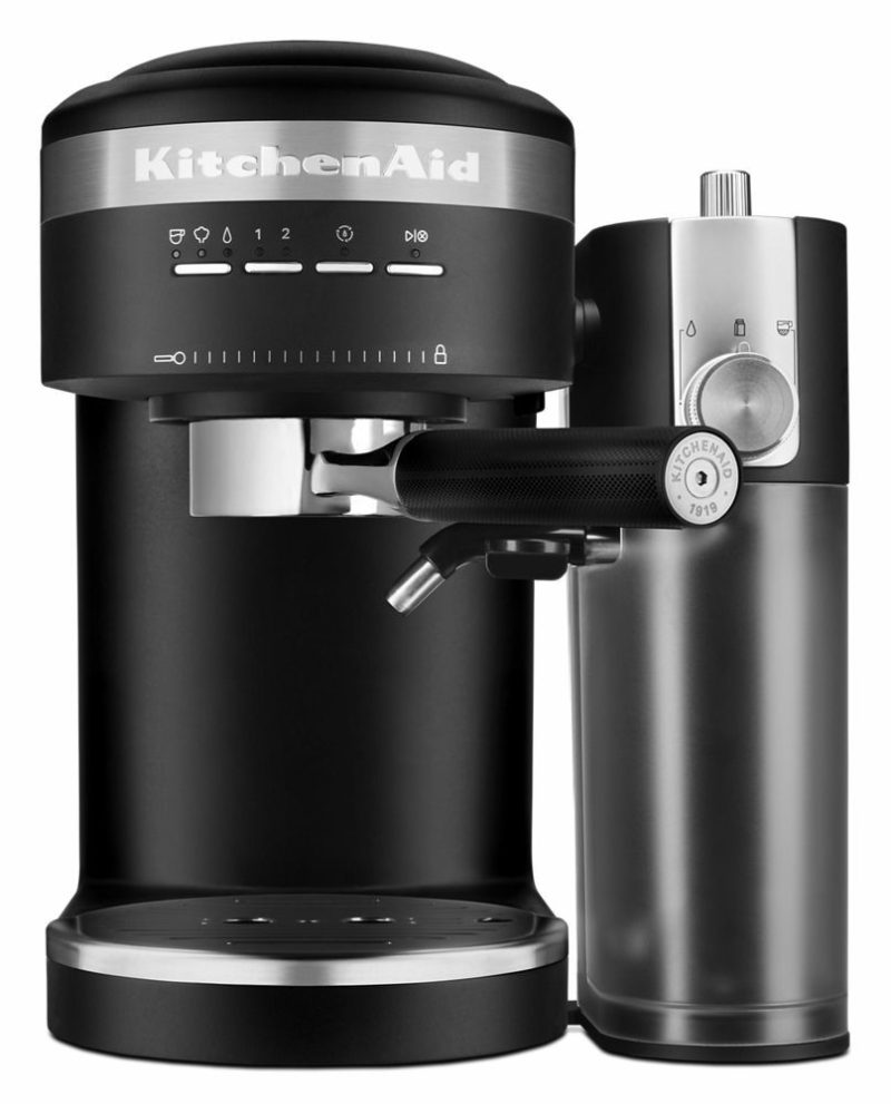 Semi-Automatic Espresso Machine and Automatic Milk Frother Attachment